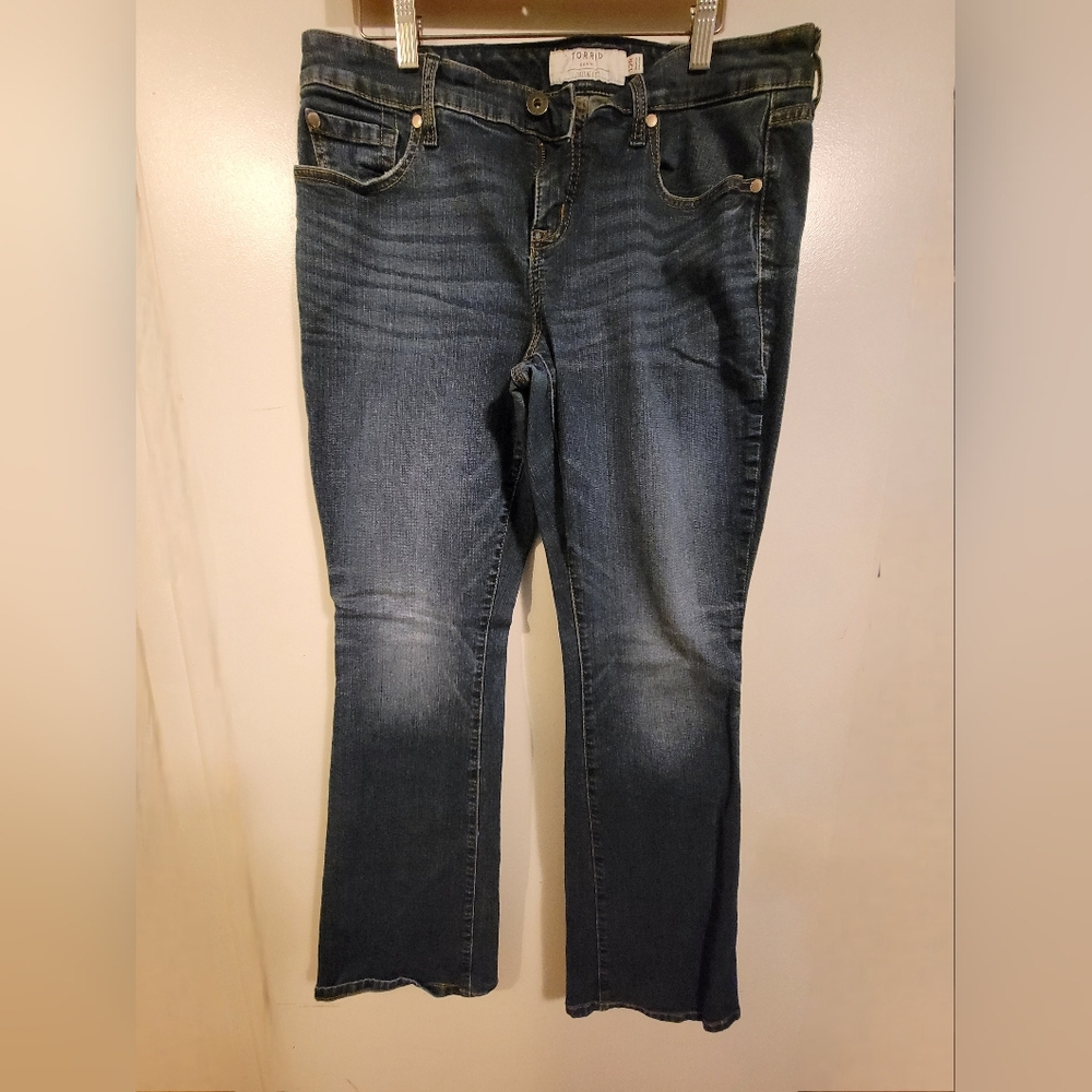 Torrid Blue Slim Boot Jeans with Subtle Fading